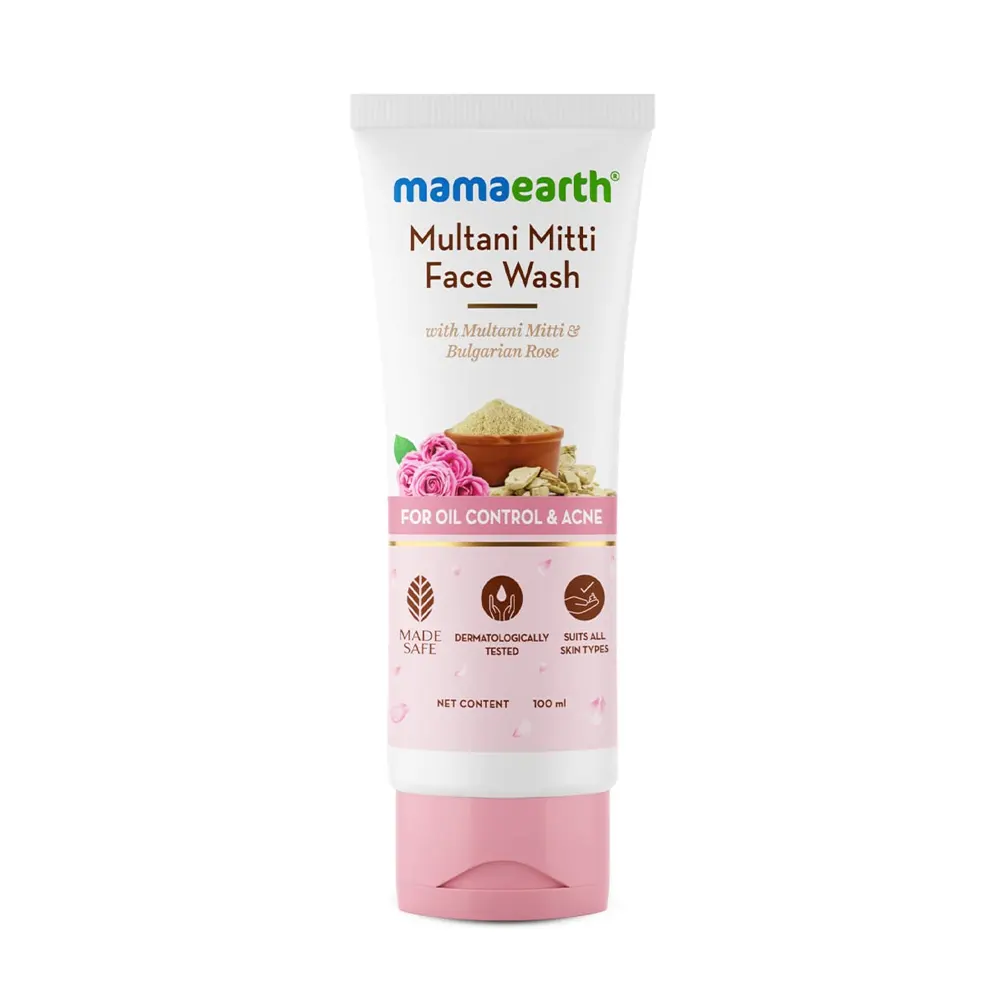 Mamaearth Mutani Mitti Face Wash With Multani Mitti & Bulgarian Rose For Oil Control & Acne 100Ml