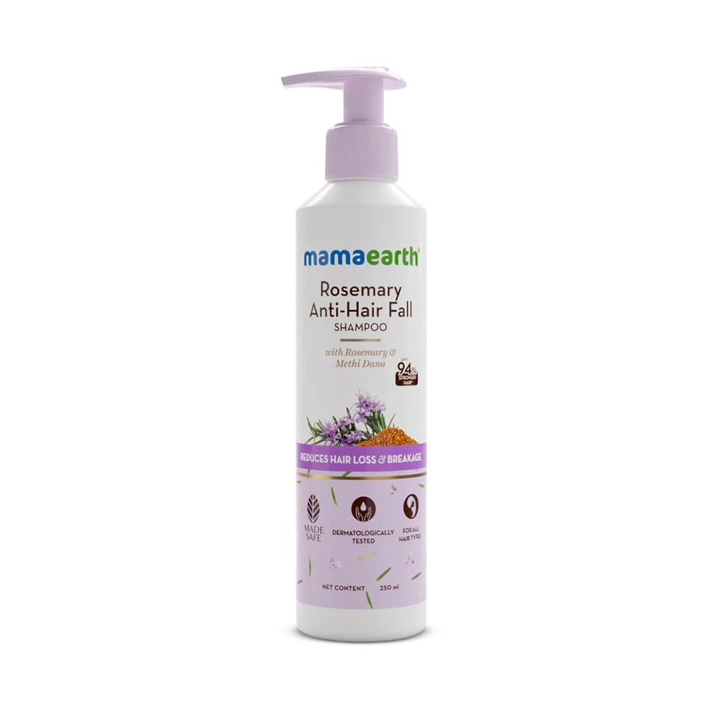 Mamaearth Rosemary Anti Hair Fall Shampoo With Rosemary & Methi Dana Reduces Hair Loss & Breakage 250Ml