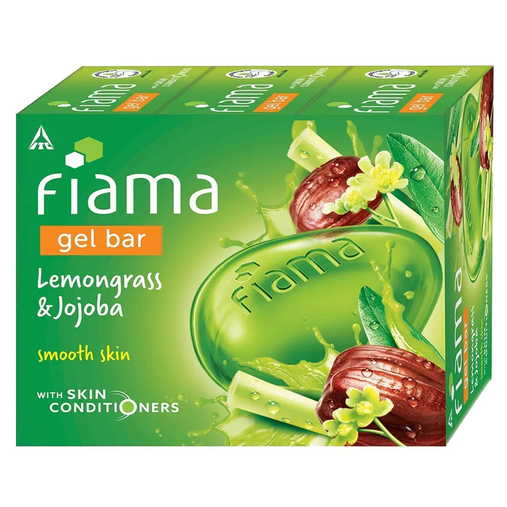 Itc Fiama Gel Bar Lemongrass And Jojoba Smooth Skin 125Gx3U