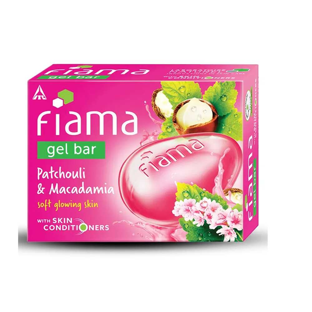 Itc Fiama Gel Bar Patchouli And Macadamia Soft Glowing Skin 75G