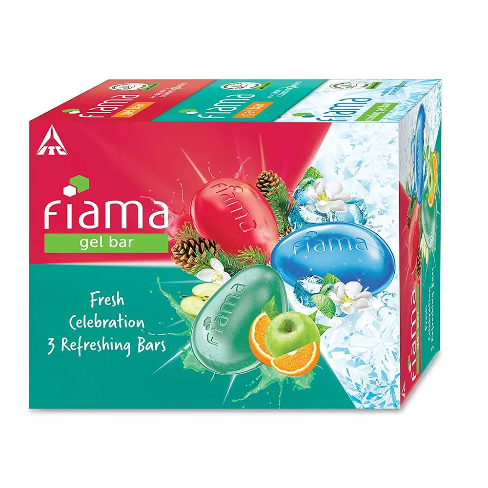 Itc Fiama Gel Bar Fresh Celebration 3 Refreshing Bars 375G