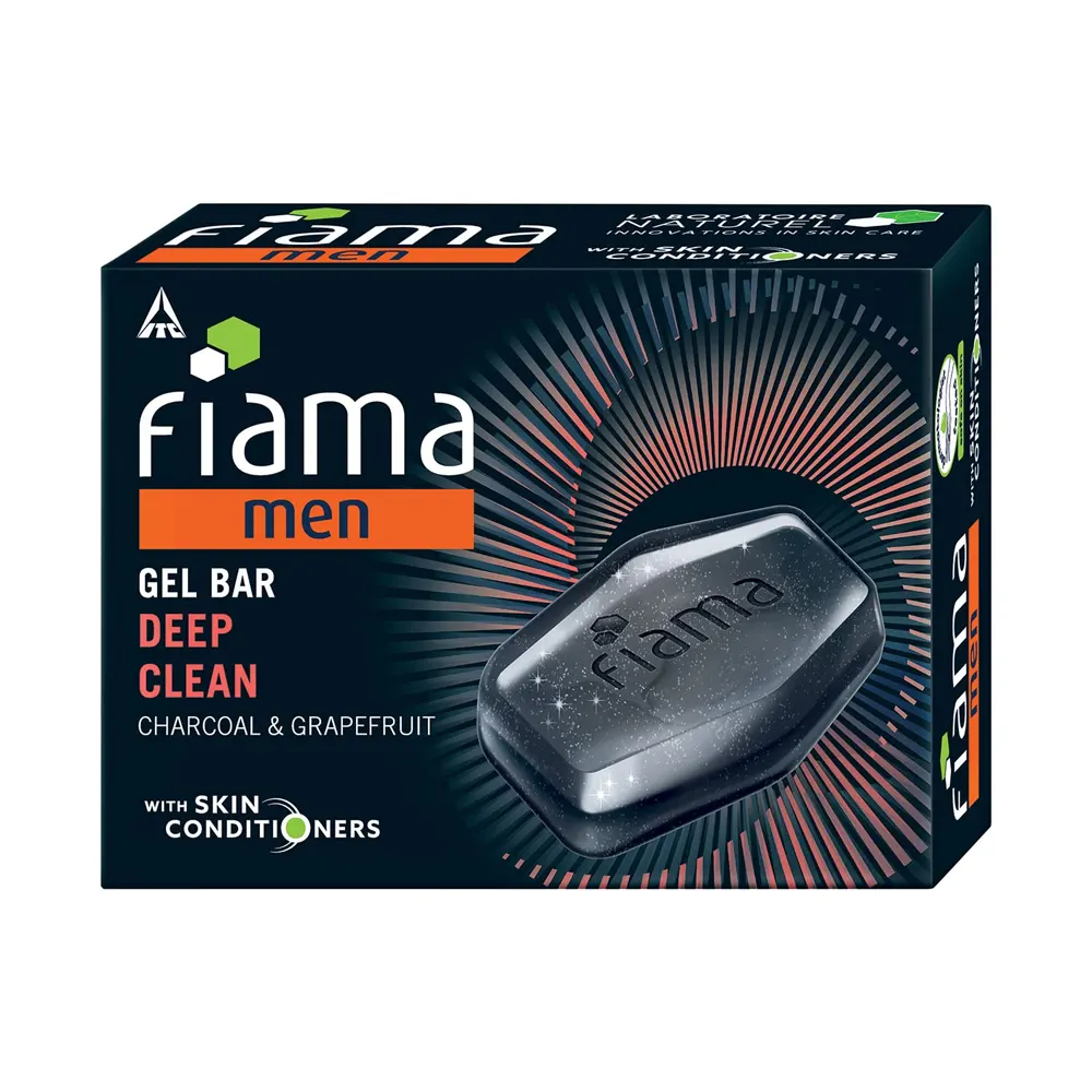 Itc Fiama Men Gel Bar Deep Clean Charcoal & Grapefruit 75G