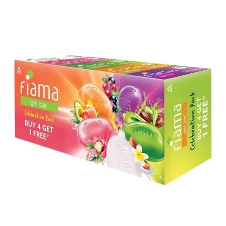 Itc Fiama Celebration Pack Gel Bar Family Pack Buy 4 Get 1 Free 125G X 5= 625G