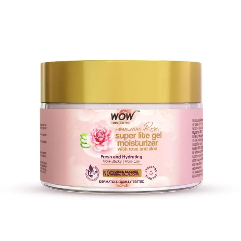 Wow Skin Science Himalayan Rose Super Lite Gel Moisturizer Gel With Rose And Aloe 50Ml