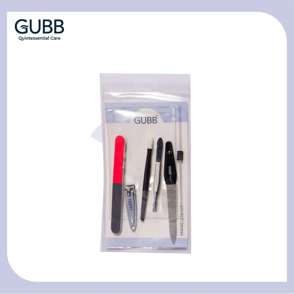 Gubb Manicure Kit Nail Clipper Sapphire File Cuticle Trimmer 3 Way Nail Buffer 1N