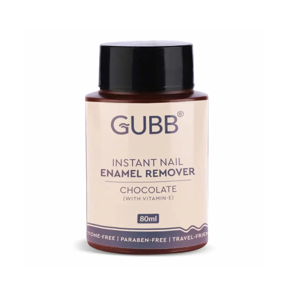 Gubb Instant Nail Enamel Remover Acetone Free Chocolate With Vitamin E 80Ml