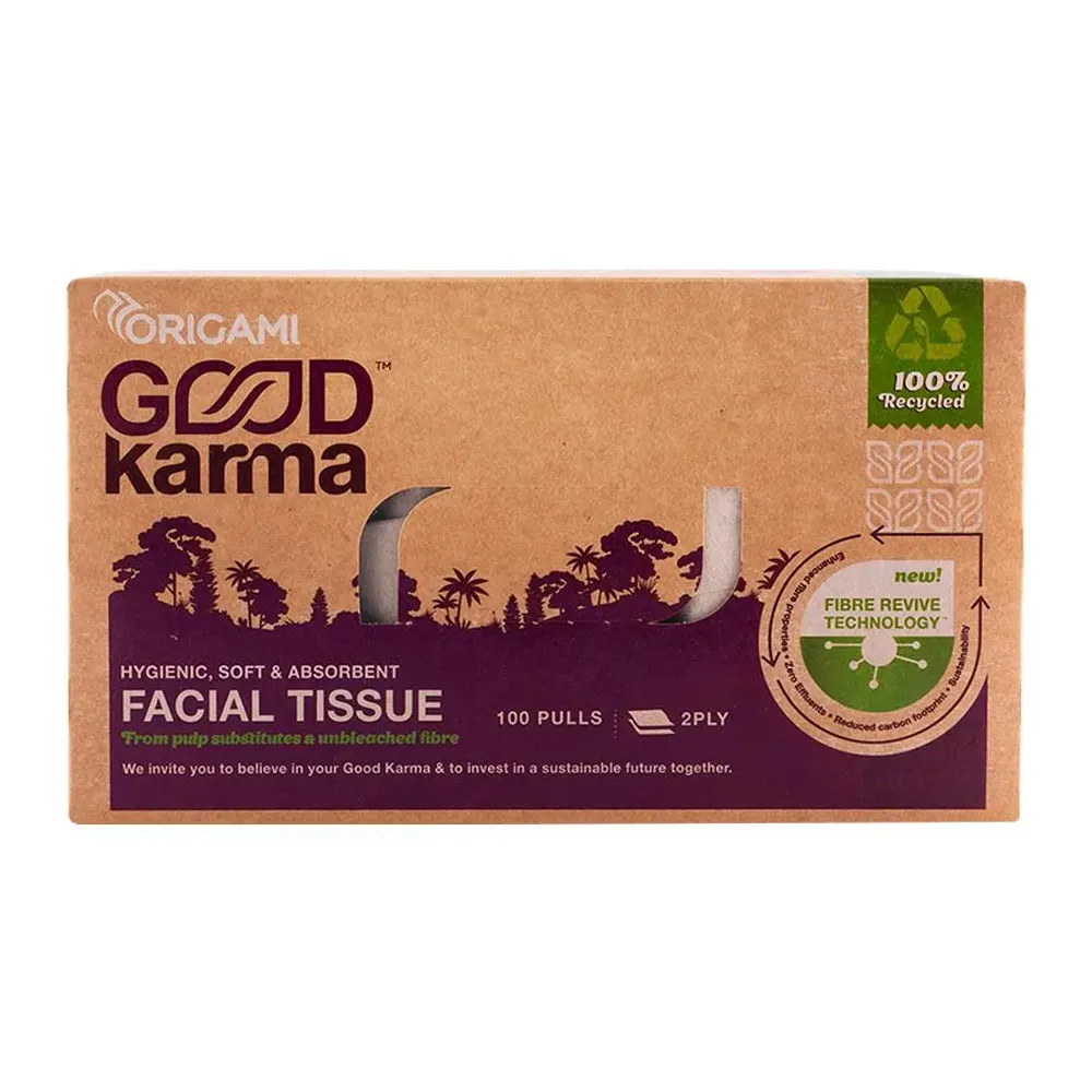 Origami Good Karma Facial Tissue 100 Pulls 2 Ply