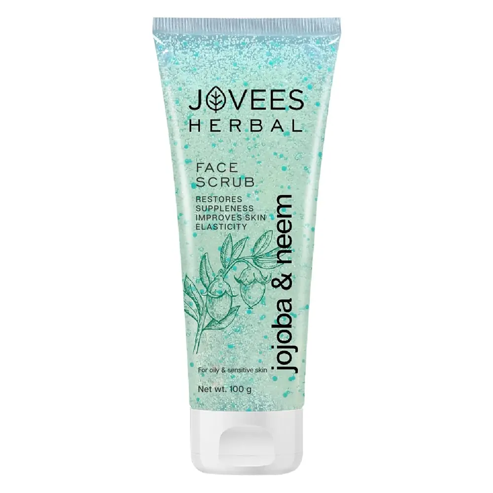 Jovees Herbal Face Scrub Jojoba & Neem Improves Skin Elasticity 100G