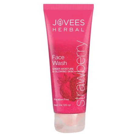 JOVEES HERBAL STRAWBERRY FACE WASH SHEER MOISTURE AND GLOWING SKIN PARABEN FREE 120ML