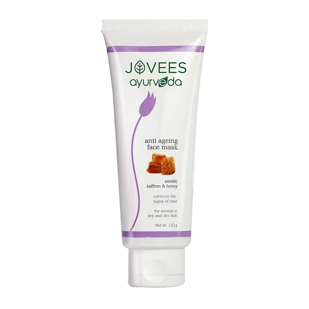 Jovees Ayurveda Anti Ageing Face Mask With Sandal ,Saffron & Honey For Normal To Dry & Dry Skin  120G