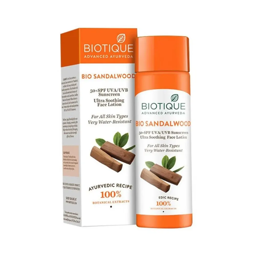 Biotique Bio Sandalwood Uva/Uvb Sunscreen Ultra Soothing Face Lotion 120Ml