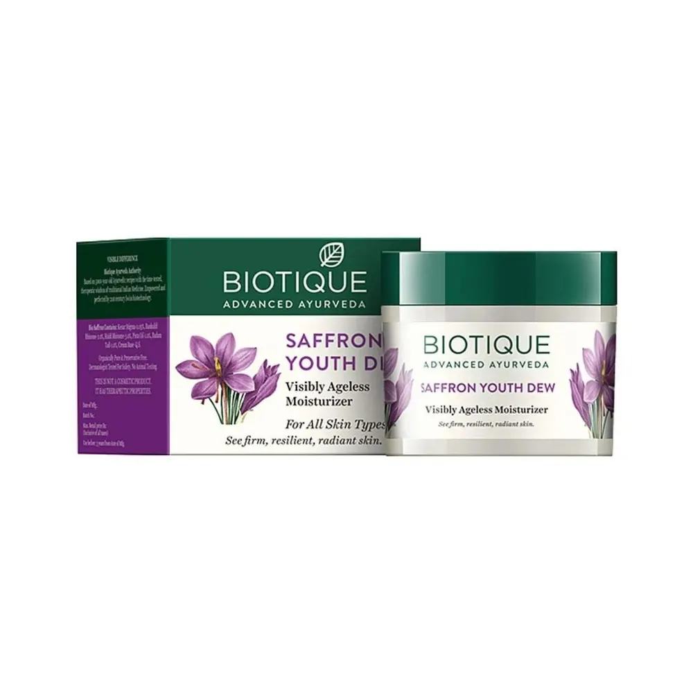 Biotique Saffron Youth Dew Visibly Ageless Moisturizer 50G