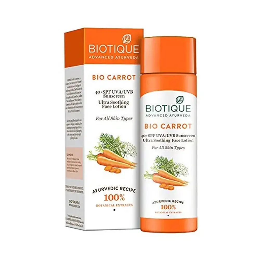 Biotique Bio Carrot Uva/Uvb Sunscreen Ultra Soothing Face Lotion 190Ml