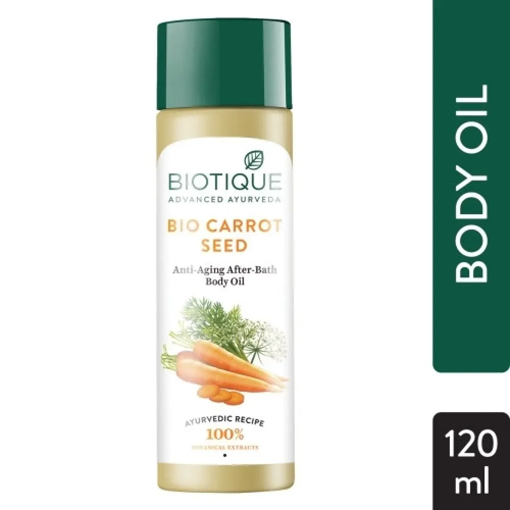 Biotique Bio Carrot Seed Anti-Aging After-Bath Body Oil 120Ml