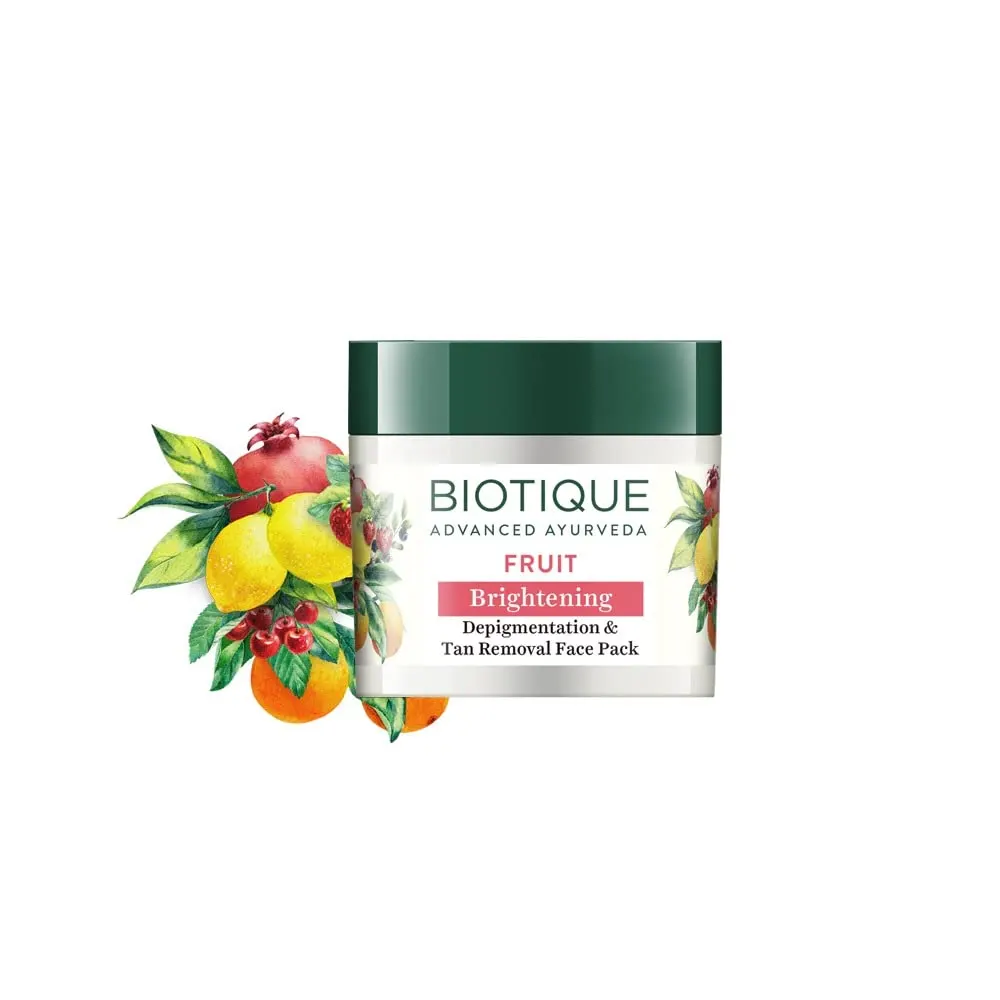 Biotique Advanced Ayurveda Bio Fruit Whitening Depigmentation And Tan Removal Face Pack 50G