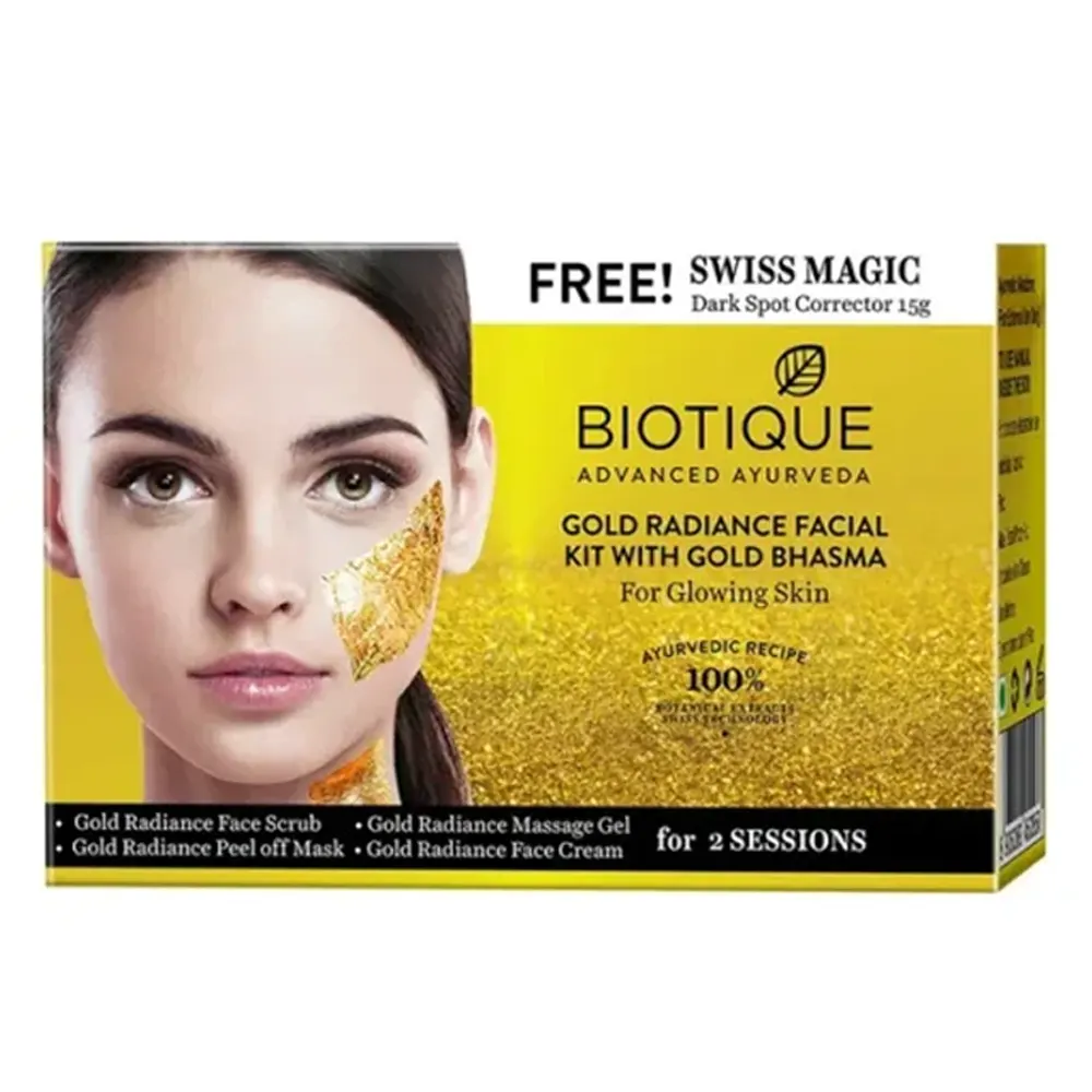 Biotique Gold Radiance Facial Kit With Gold Bhasma 75G