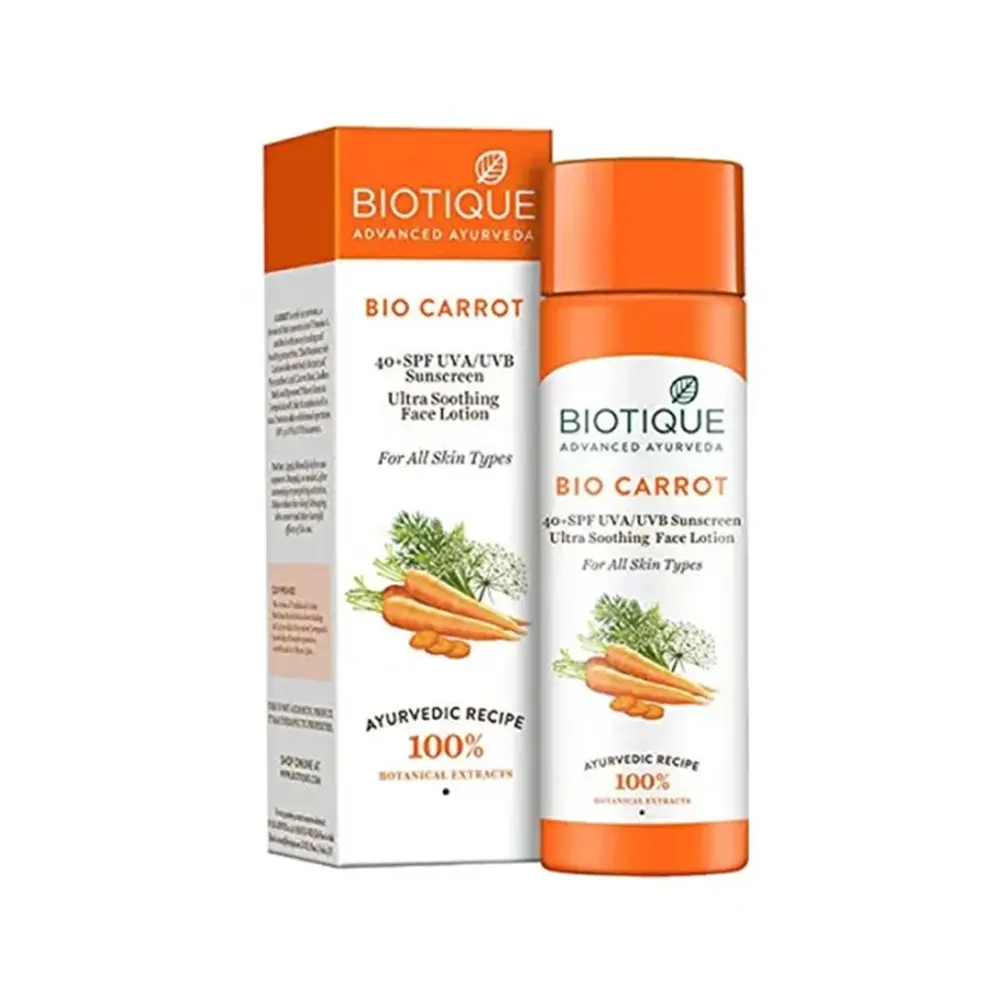Biotique Bio Carrot Uva/Uvb Sunscreen Ultra Soothing Face Lotion 120Ml