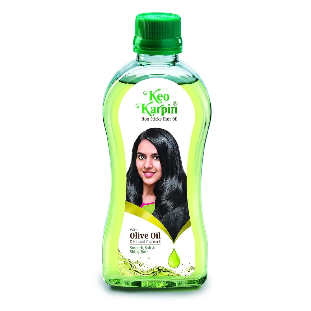 Keo Karpin Non-Sticky Hair Oil Olive Oil & Vitamin E Smooth,Soft & Shiny Hair 100Ml