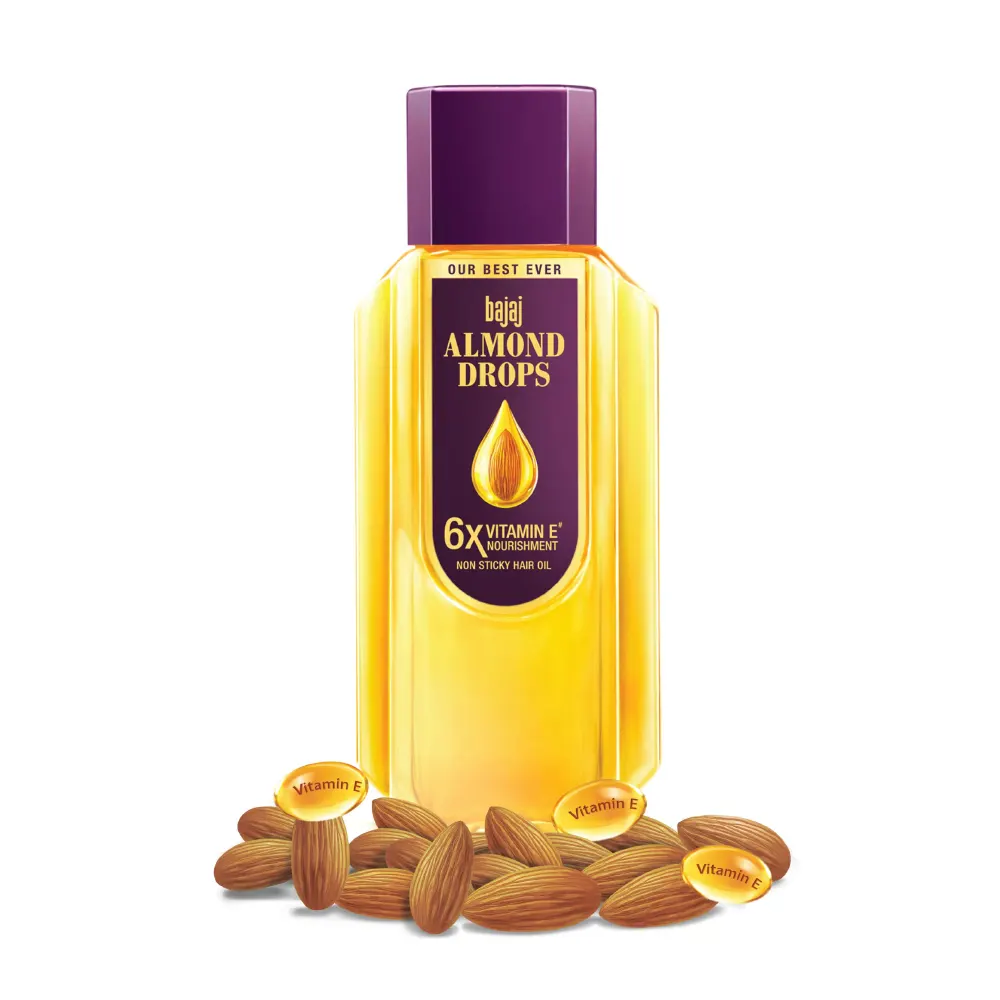 Bajaj Almond Drops Non Sticky Hair Oil 300Ml