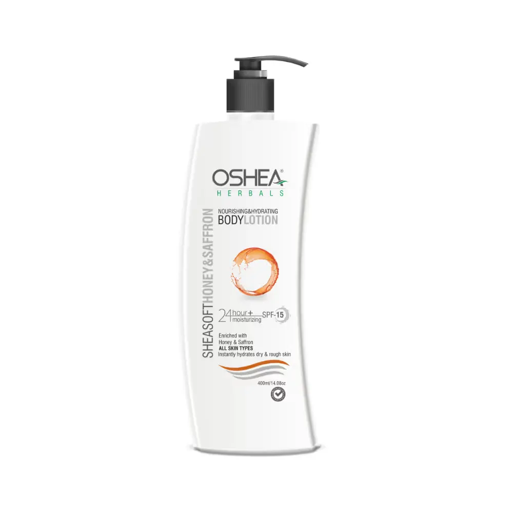 Oshea Herbals Shea Soft Honey & Saffron Nourishing Body Lotion 24Hours Spf15 400Ml