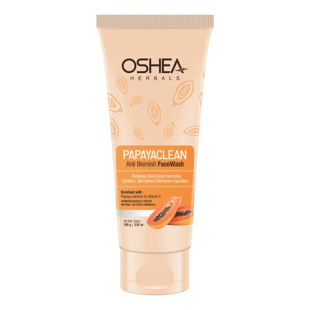 Oshea Herbals Papaya Clean Anti Blemish Face Wash Enriched With Papaya Extracts & Vitamin E All Skin Types 50G