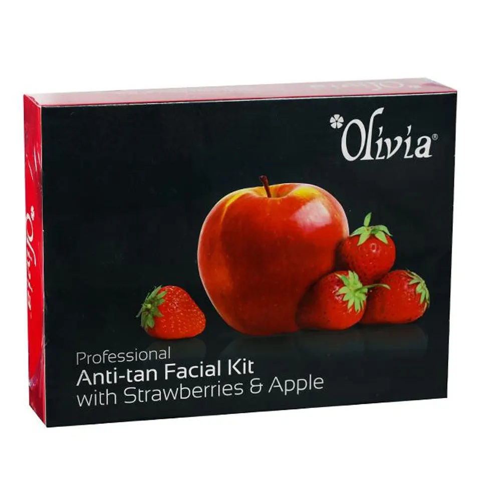 Olivia Professional Anti-Tan Facial Kit With Strawberries And Apple 25Gc2N