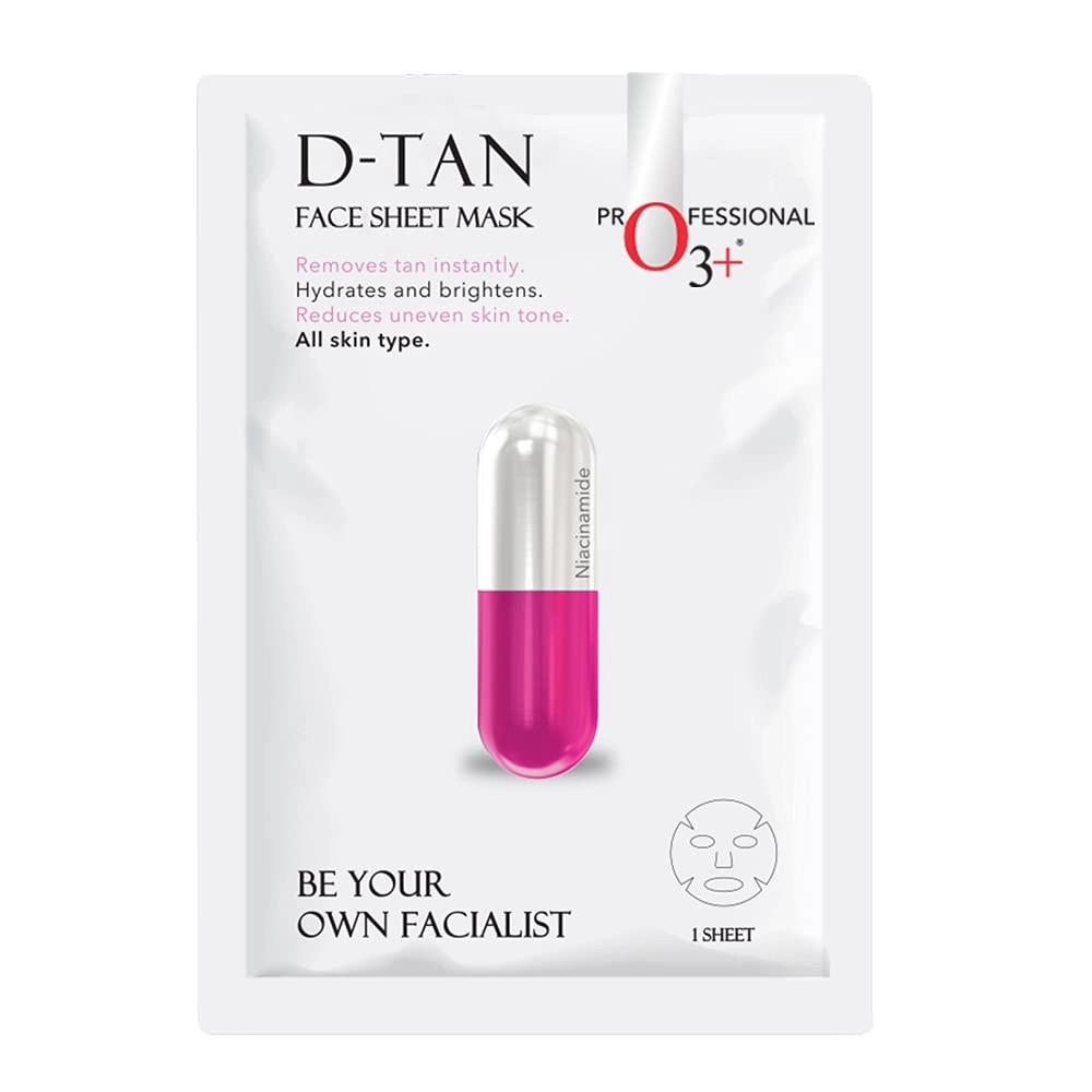 O3+ Professional Niacinamide D-Tan Face Sheet Mask 30Ml