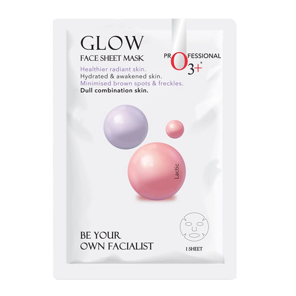 O3+ Professional Latic Glow Face Sheet Mask Dull Combination Skin 30G 1N