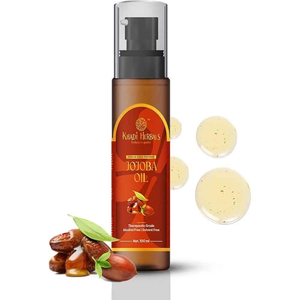 Khadi Tryshy Jojoba Body And Hair Oil Cold-Pressed Jojoba Oil 200Ml