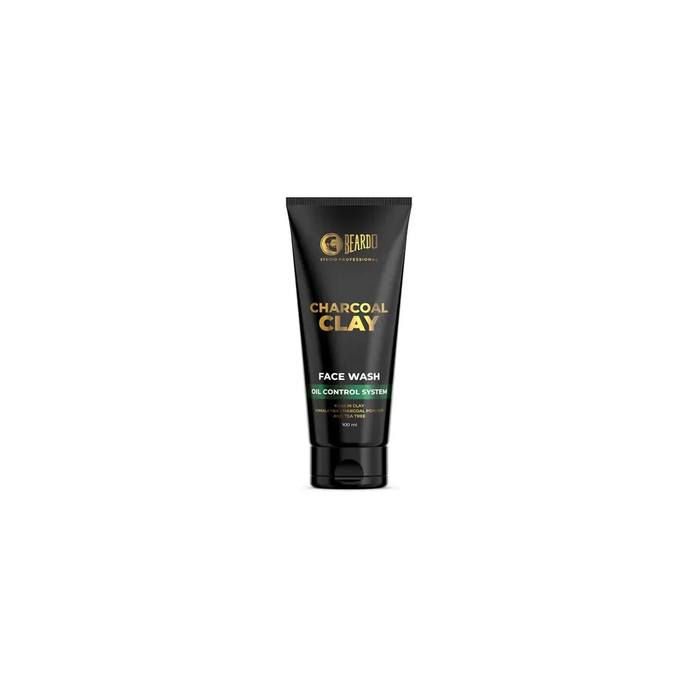 Beardo Studio Professional Charcoal Clay Face Wash Oil Control System 100Ml