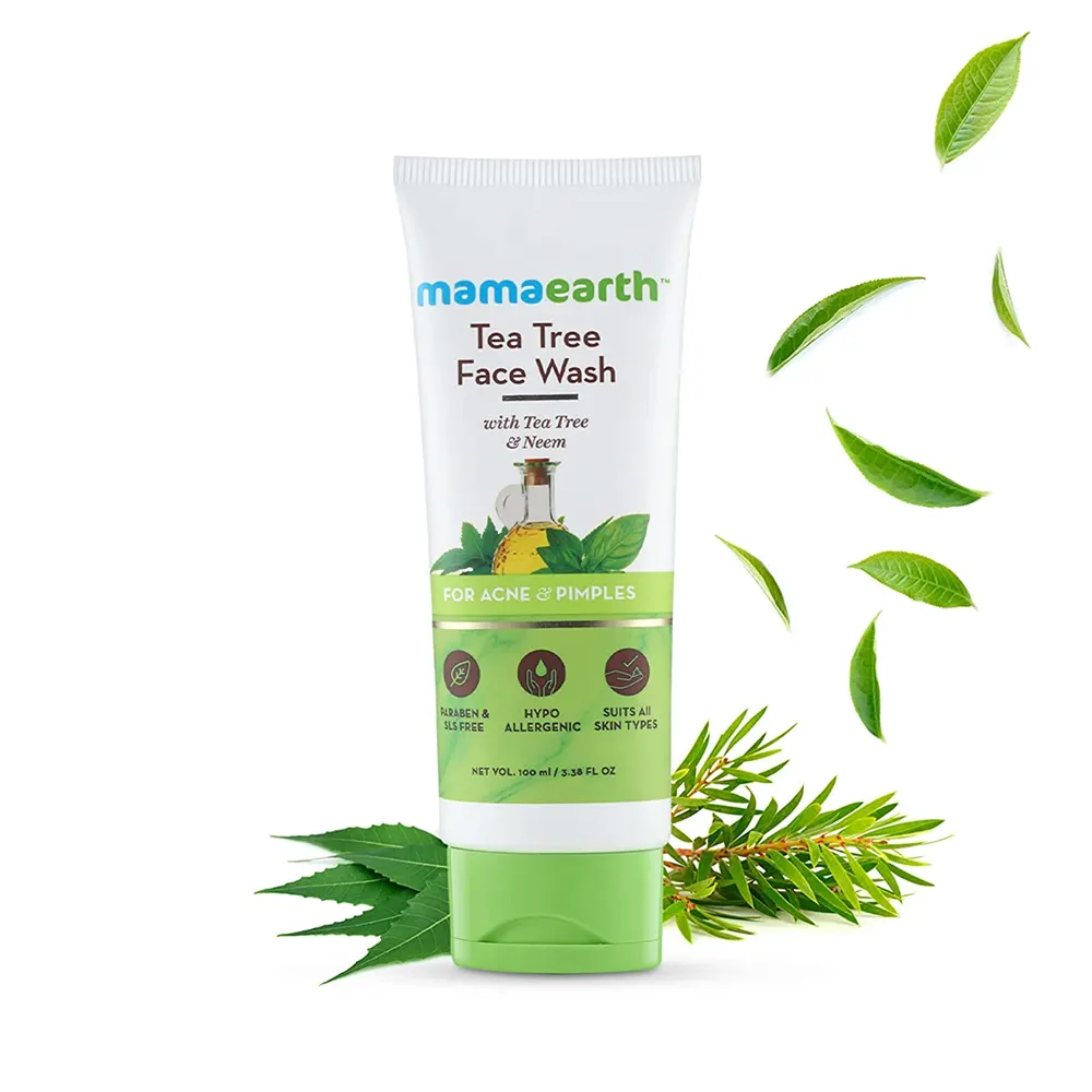 Mamaearth Tea Tree Face Wash With Tea Tree And Neem For Acne And Pimples 100Ml