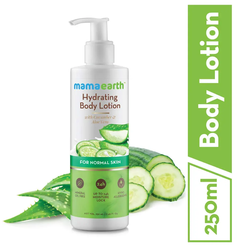 Mamaearth Hydrating Body Lotion With Cucumber And Aloe Vera 250Ml