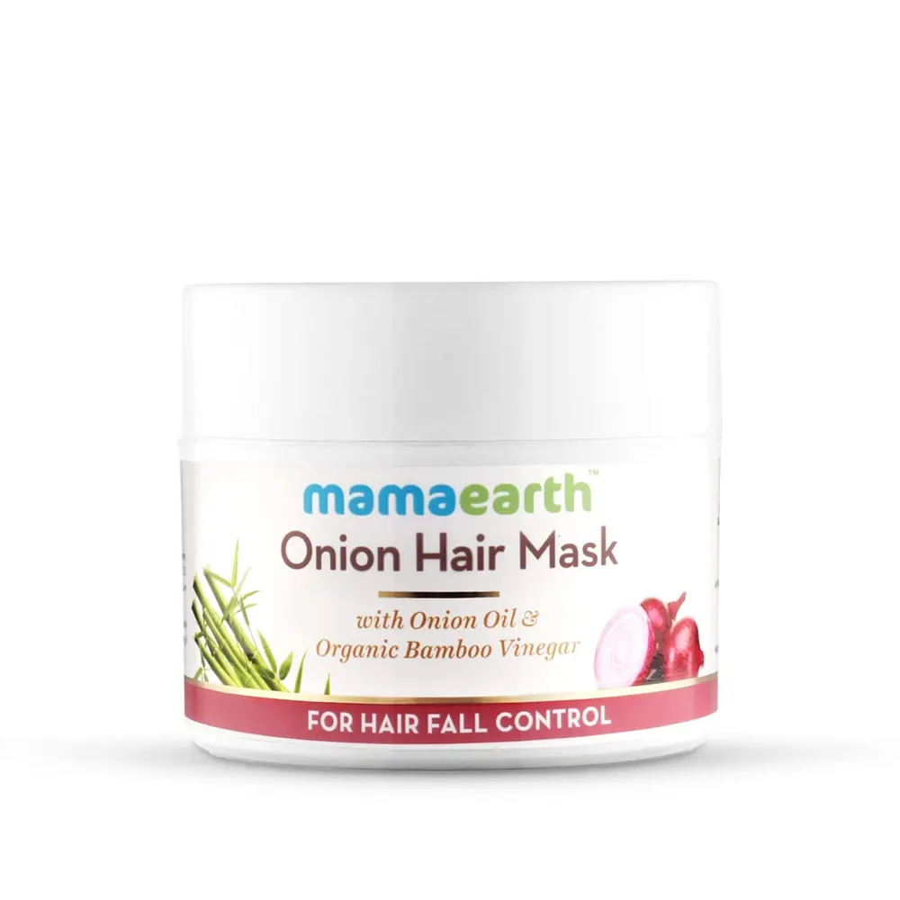 Mamaearth Onion Hair Mask With Onion Oils Organic Bamboo Vinegar 200Ml