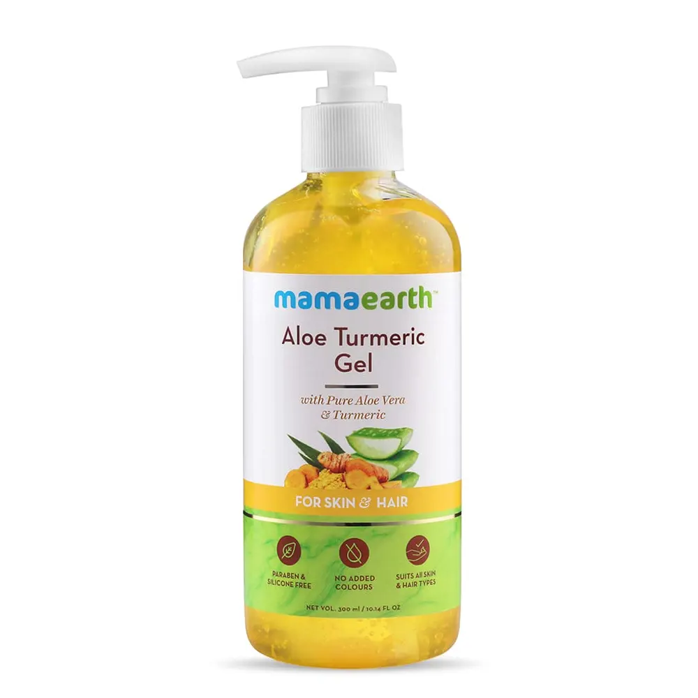 Mamaearth Aloe Tumeric Gel With Pure Aloe Vera And Tumeric For Skin And Hair 300Ml