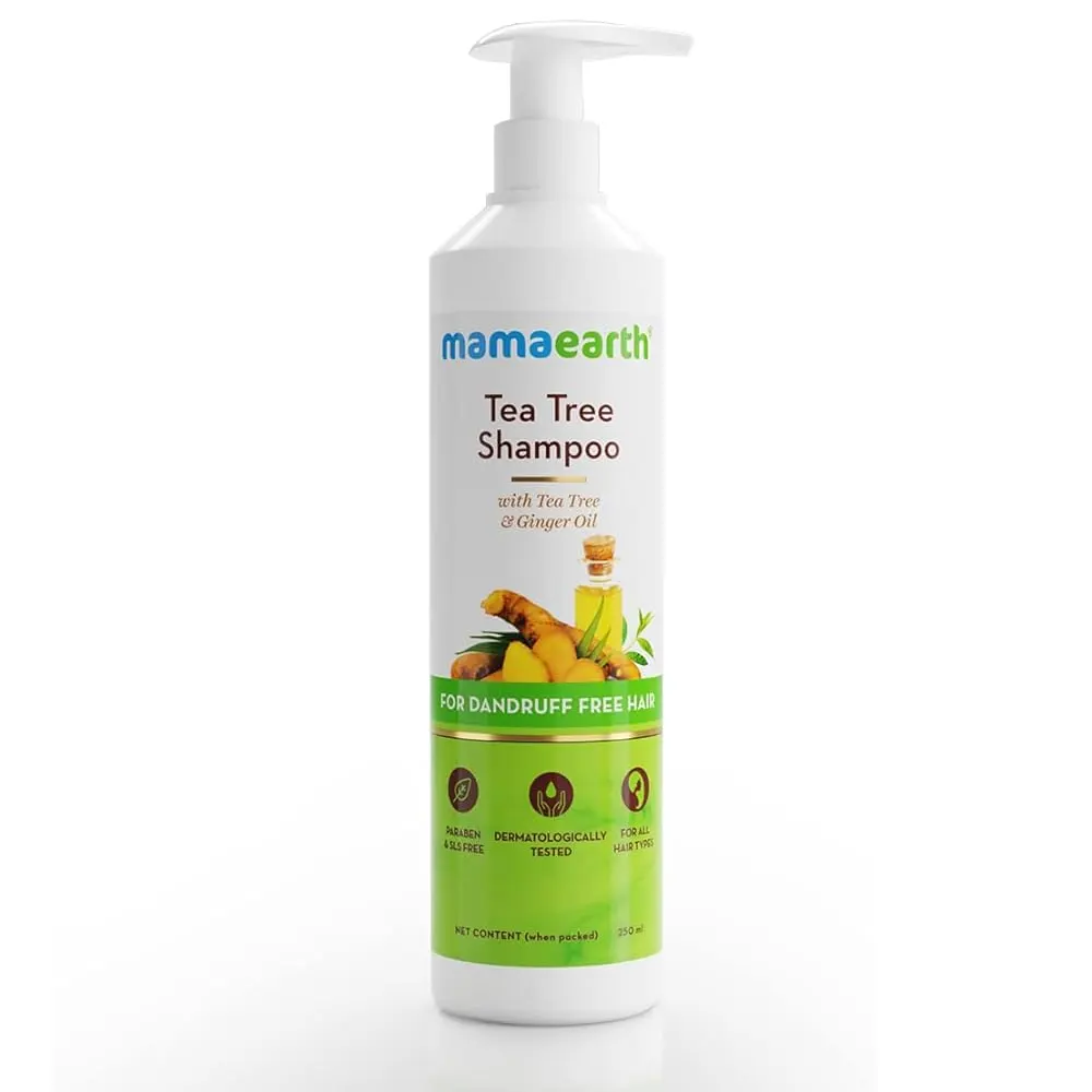 Mamaearth Tea Tree Shampoo With Tea Tree And Ginger Oil For Dandruff Free Hair 250Ml