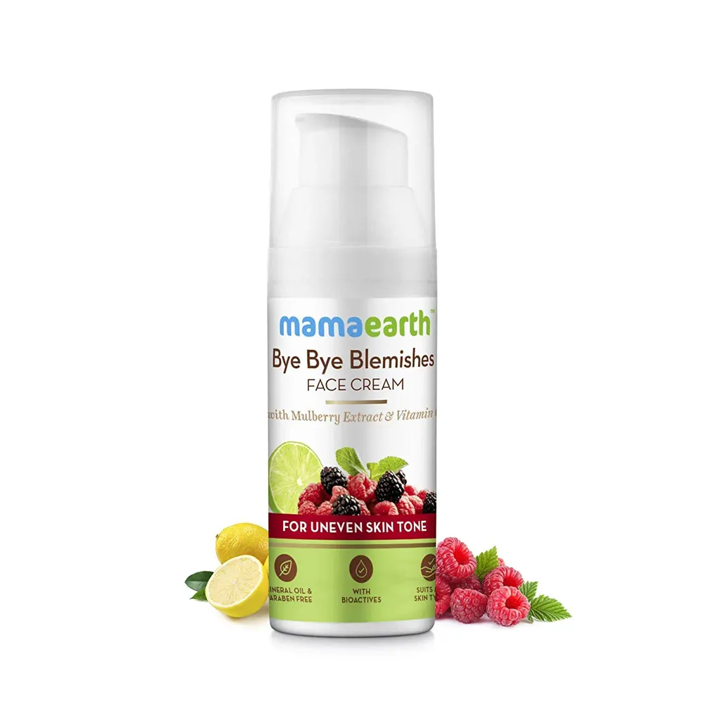 Mamaearth Bye Bye Blemishes Face Cream With Mulberry Extrac And Vitamin C For Uneven Skin Tone 30G