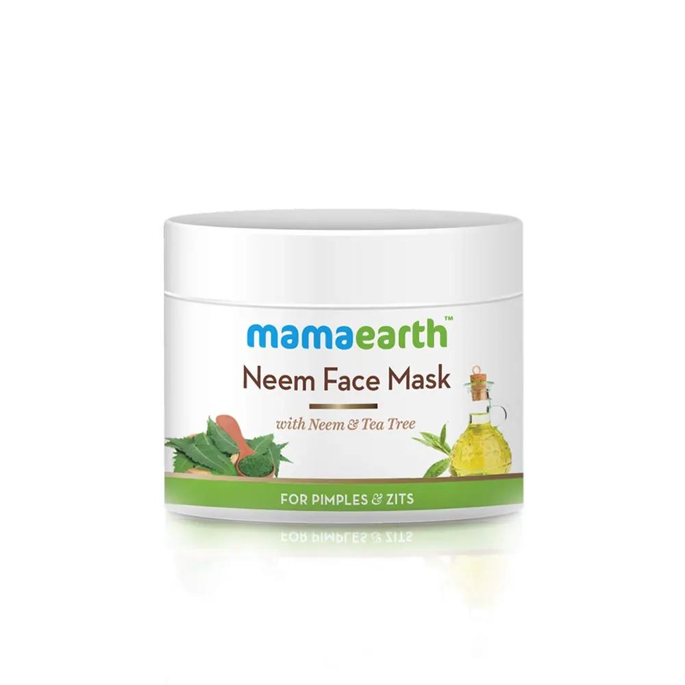 Mamaearth Neem Face Mask With Neem And Tree For Pimples And Zits 100G