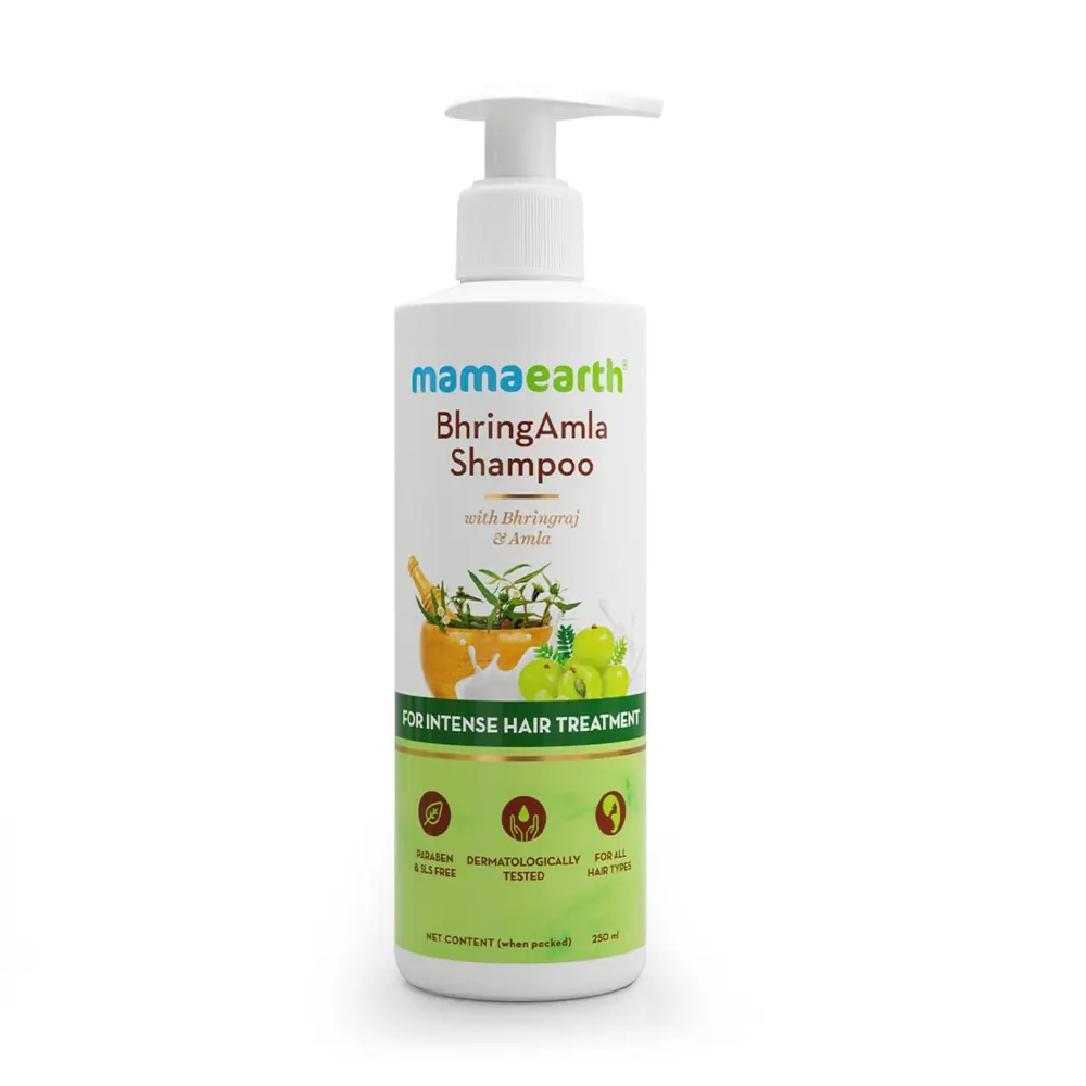 Mamaearth Bhring Amla Shampoo With Bhringraj And Amla For Intense Hair Treatment 250Ml