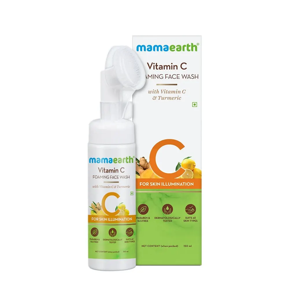 Mamaearth Vitamin C Foaming Face Wash With Vitamin C And Turmeric For Skin Illumination 150Ml