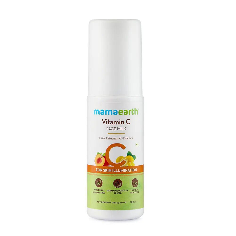Mamaearth Vitamin C Face Milk With Vitamin C And Peach For Skin Illumination 100Ml