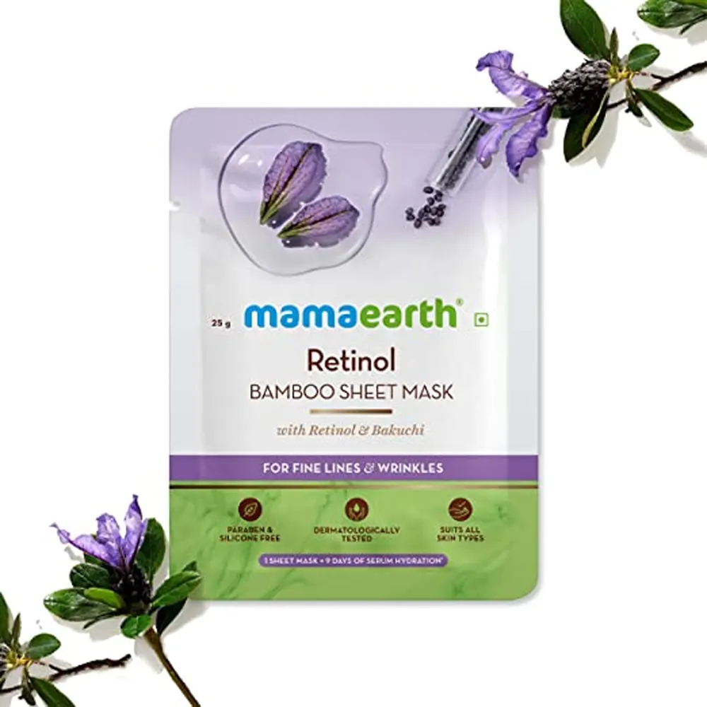 Mamaearth Retional Bamboo Mask With Retional And Bakuchi For Five Line Wrinkles 25G