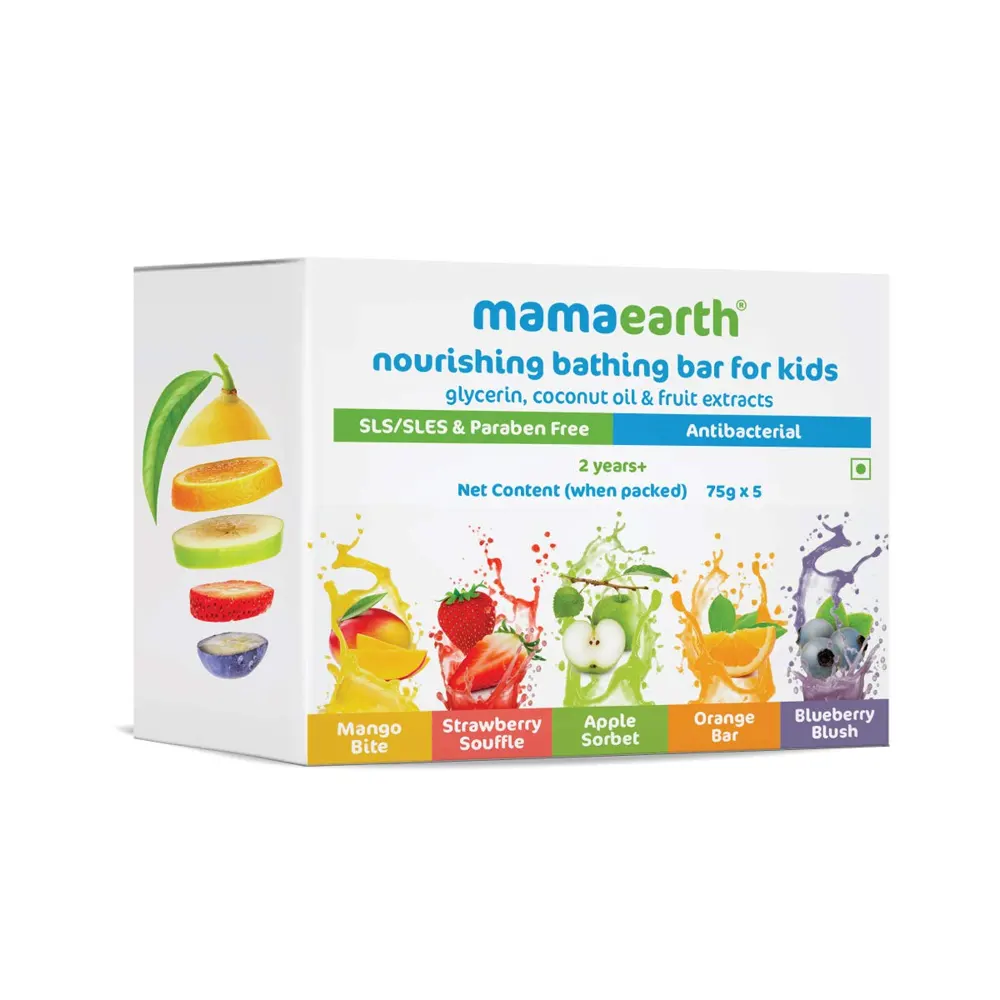 Mamaearth Nourishing Bathing Bar For Kids 2 Years+ 5*75G