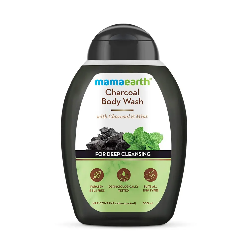 Mamaearth Charcoal Body Wash For Deep Cleansing 300Ml