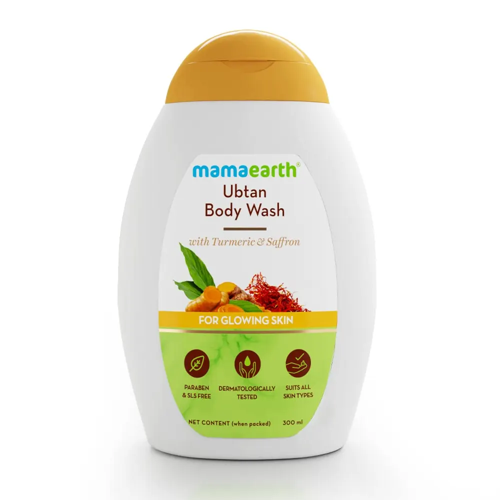 Mamaearth Ubtan Body Wash With Turmeric And Saffron For Glowing Skin 300Ml