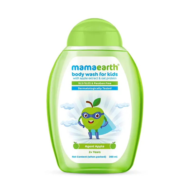 Mamaearth Body Wash For Kids With Apple Extract & Oats Protien 300Ml