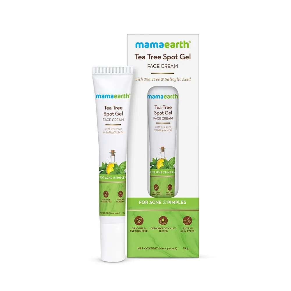 Mamaearth Tea Tree Spot Gel Face Cream With Tea Tree And Salicylic Acid For Acne And Pimples 15G