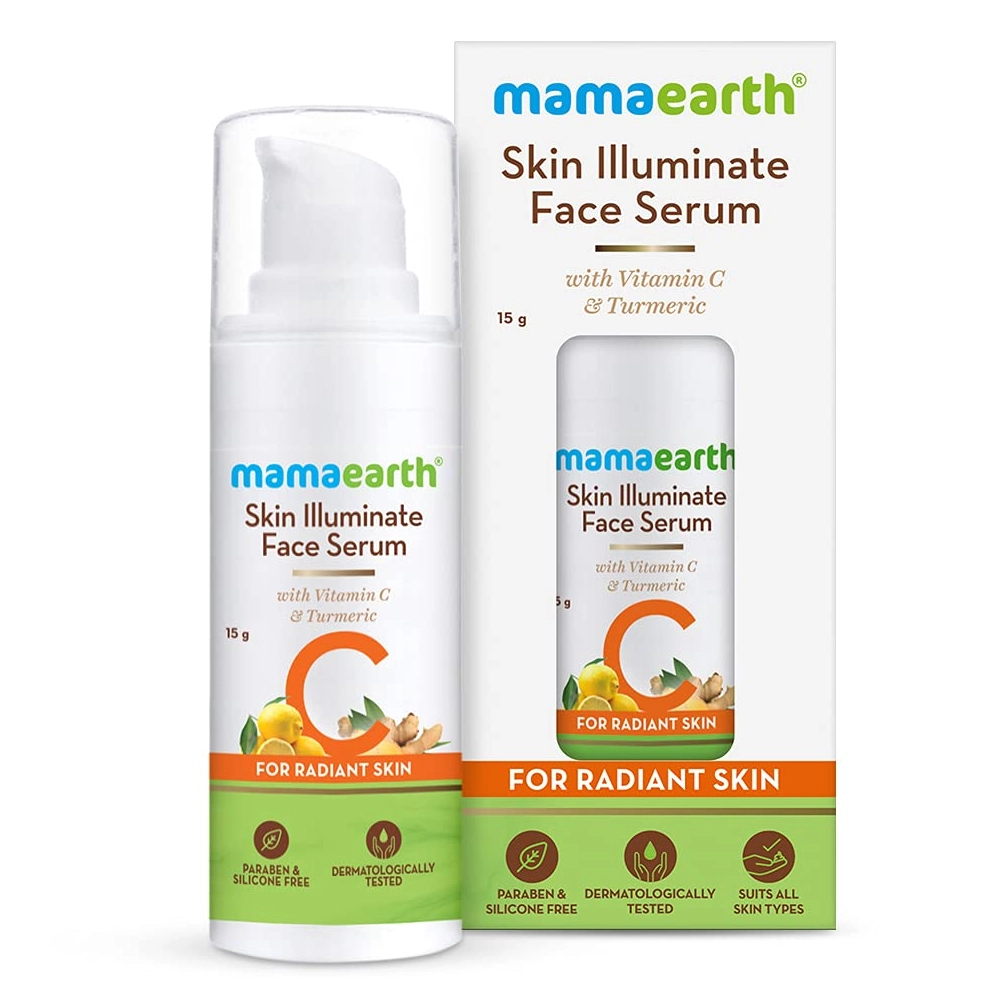 Mamaearth Skin Illuminate Face Serum With Vitamin C And Tumeric For Radiant Skin 15G