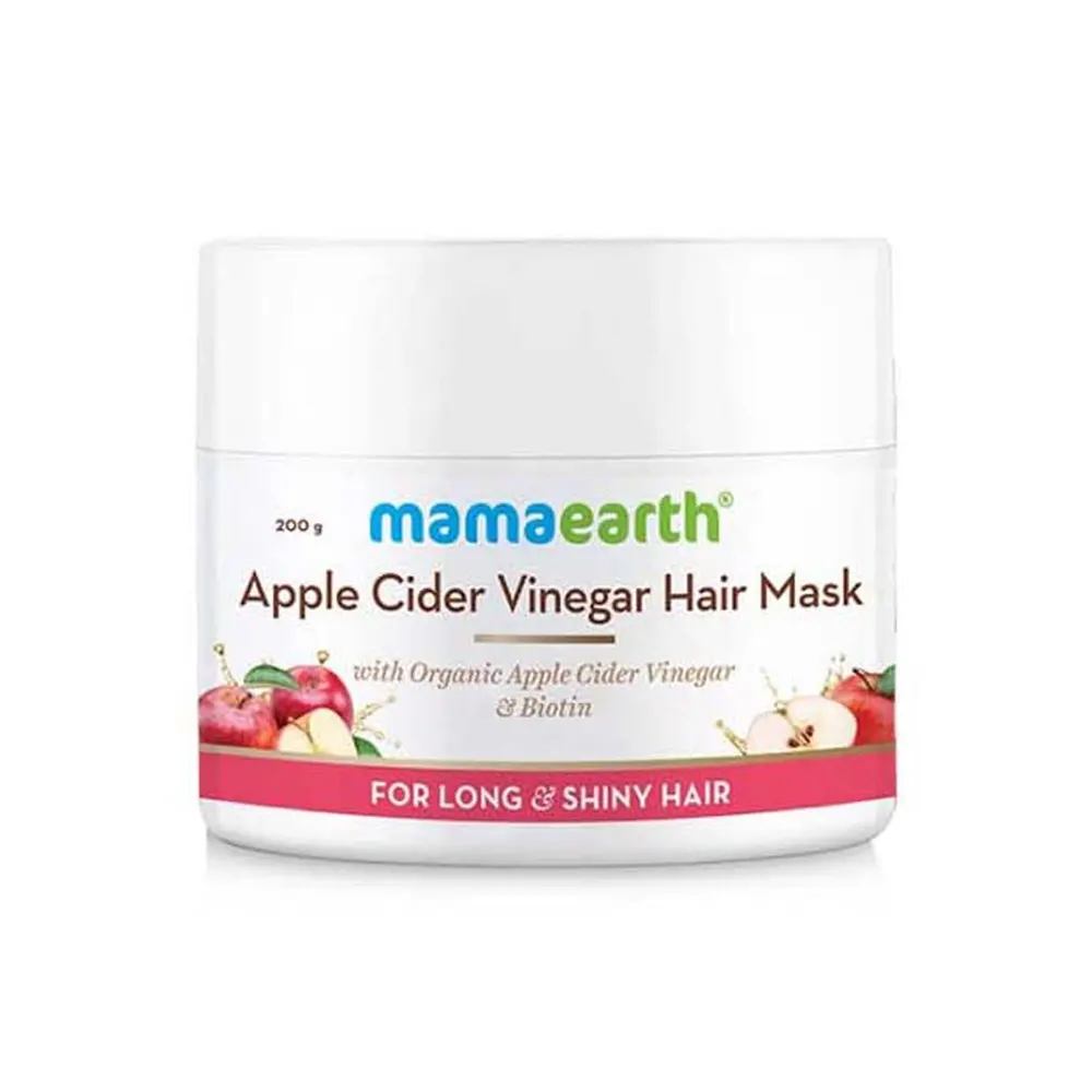 Mamaearth Apple Cider Vinegar Hair Mask With Organic Apple Cider Vinegar And Biotin For Long And Shiny Hair 200G