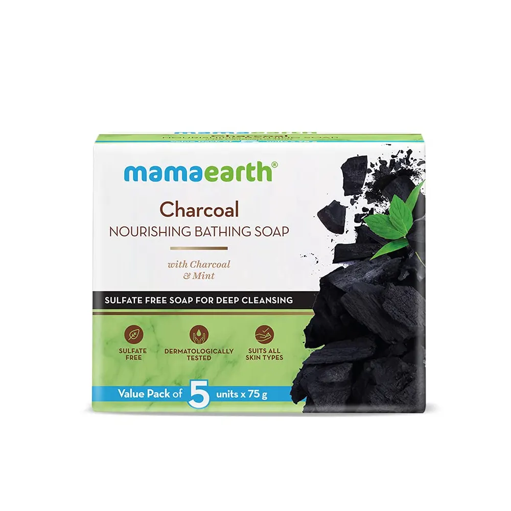 Mamaearth Charcoal Nourishing Bathing Soap 5U*75G