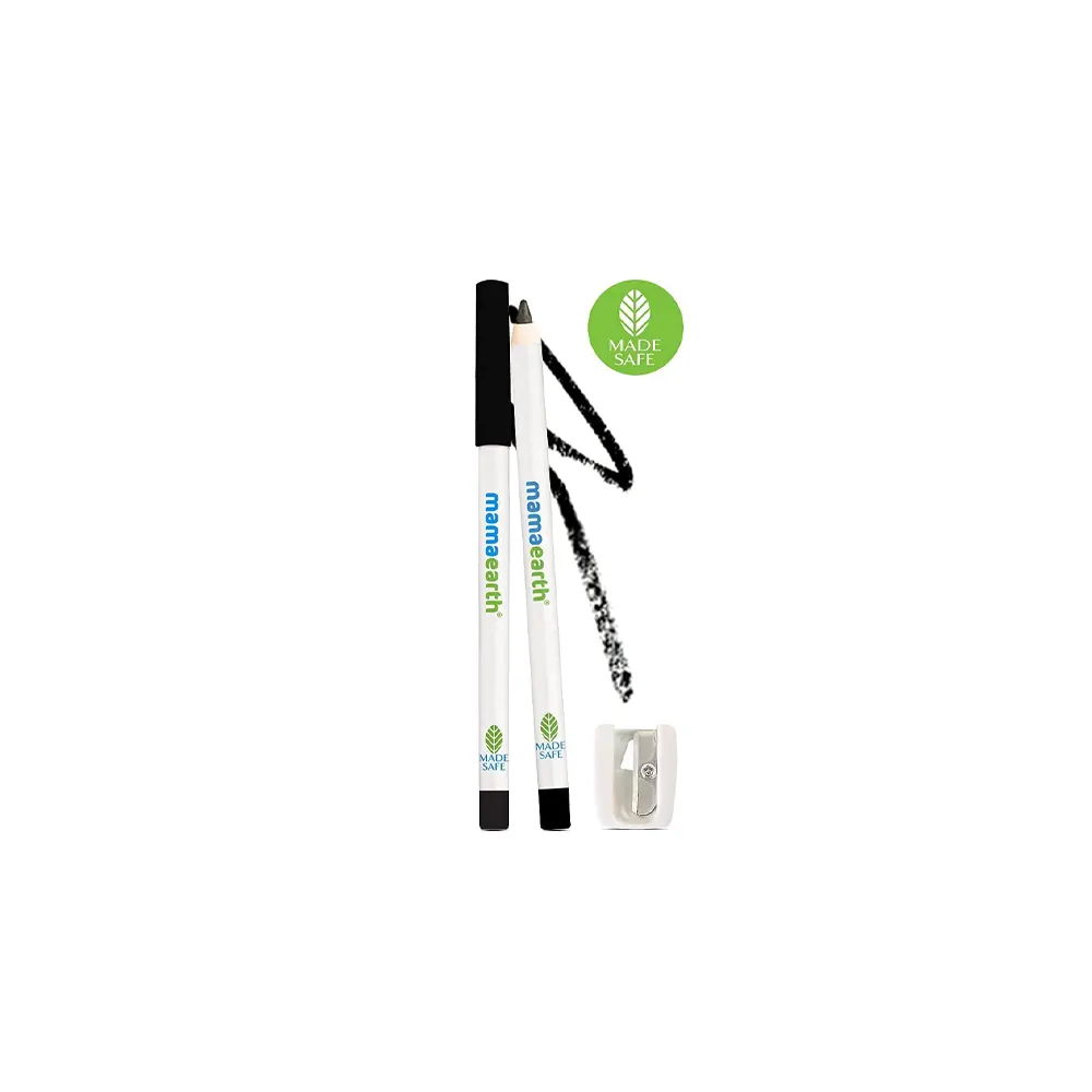 Mamaearth Charcoal Black Long Stay Kohl With Castor Oil And Chamomile 1.2G
